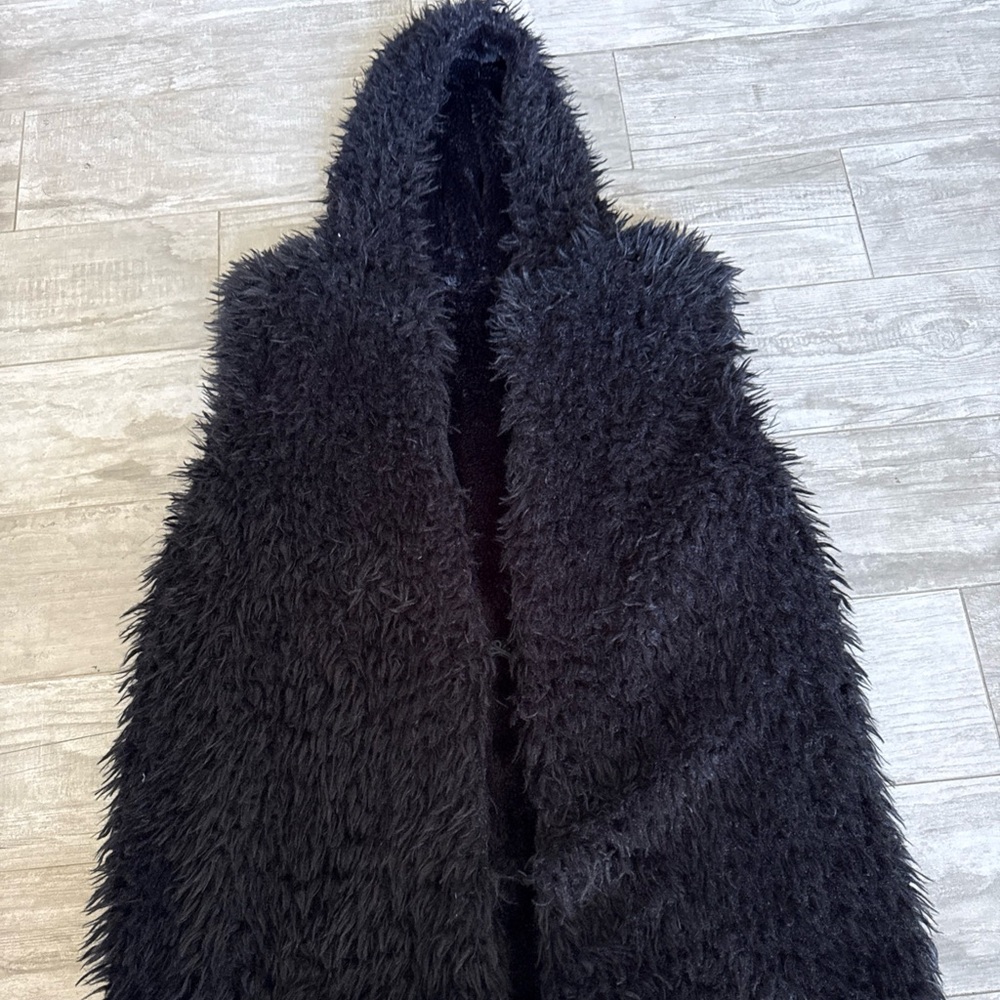 Faux fur teddy shaggy vest